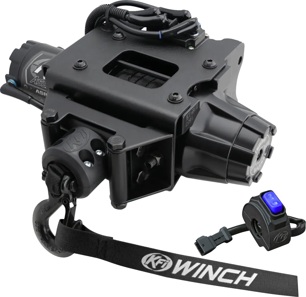 Kfi Products Plug-N-Play Synthetic Winch 3500 Lb For Polaris Asp-35 1