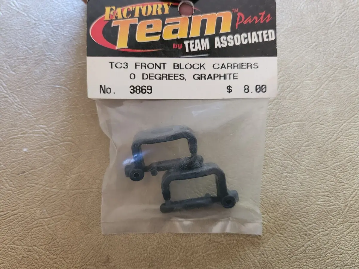 Team Associated 3869 Tc3 Front Block Carriers 0 Degree Graphite 1