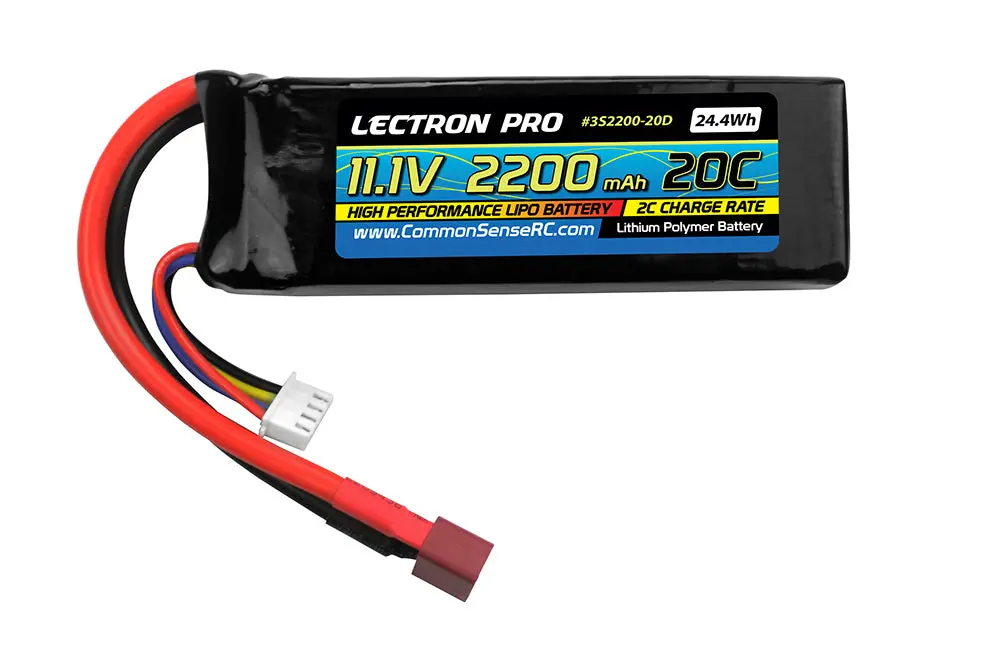 Lectron Pro 11.1V 2200Mah 20C Lipo Battery With Deans-Type Connector 1