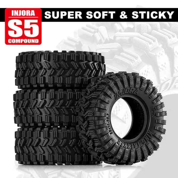 Injora 0.7" 35*14Mm King Trekker Tires For 1/30 Scx30 (T7014) (4) 2