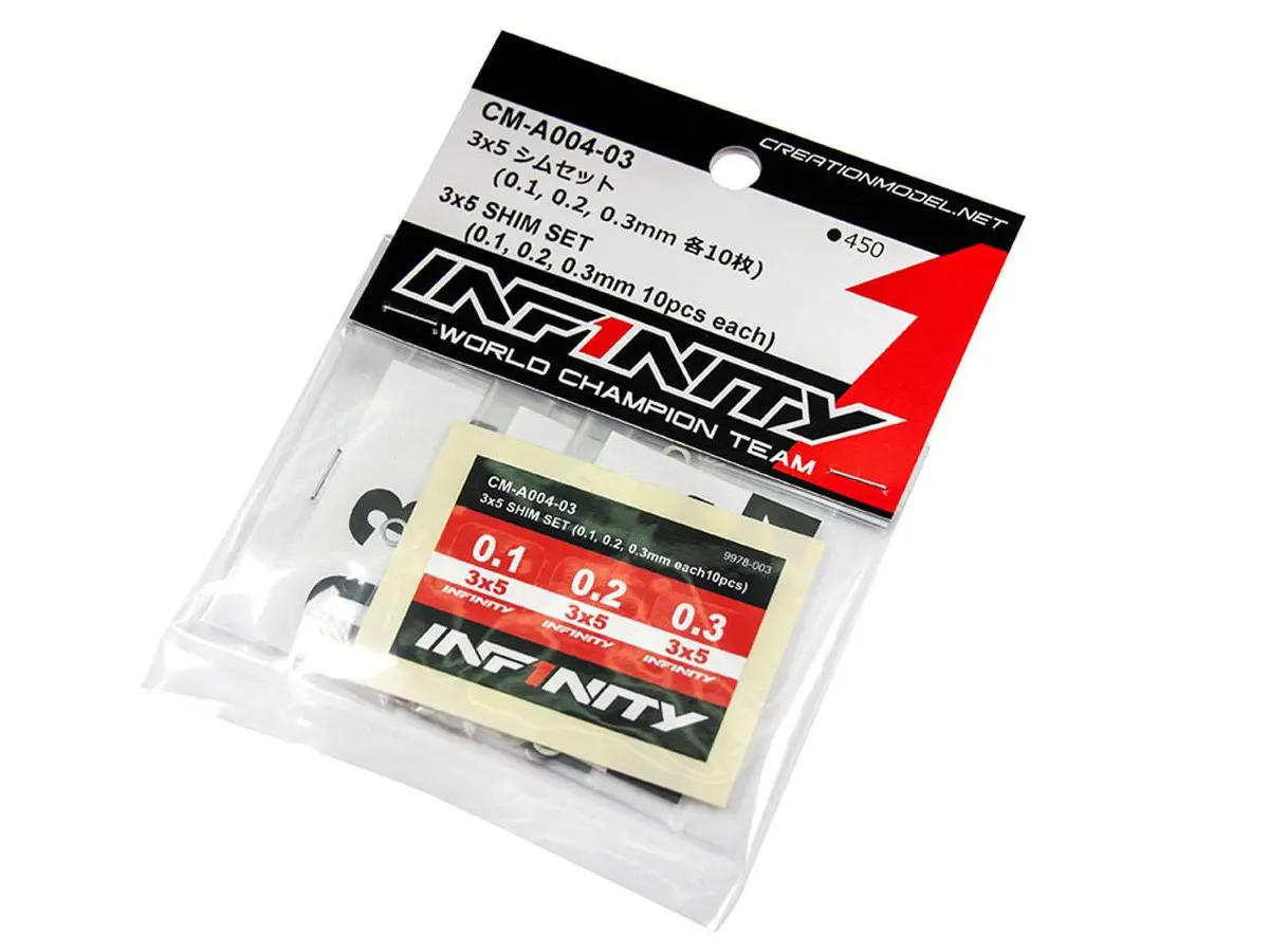 Infinity 3X5 Shim Set (0.1, 0.2, 0.3Mm 10Pcs Each) 1