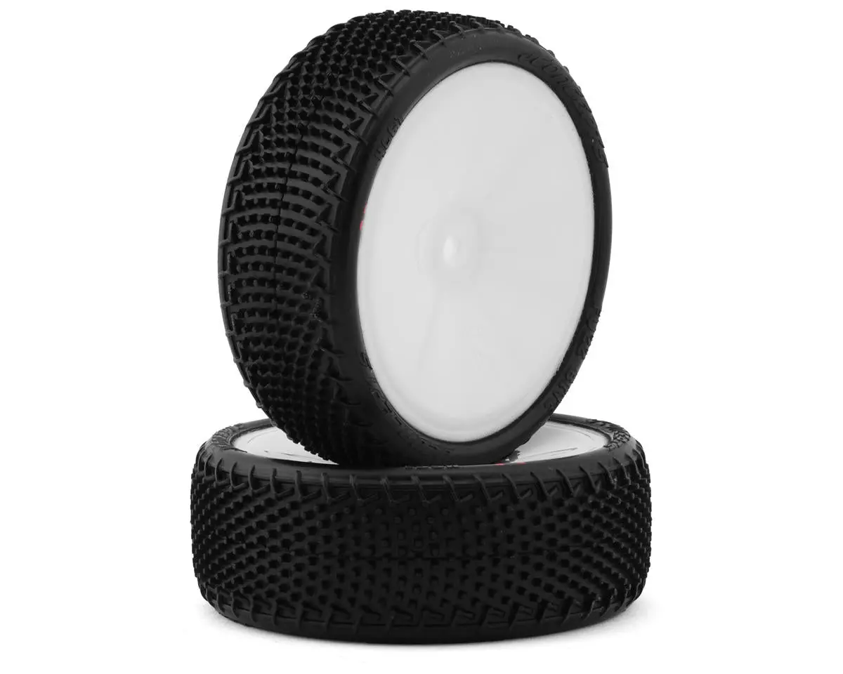 Jconcepts Fuzz Bite Lp Wide 2.2" Pre-Mounted 2Wd Front Buggy Carpet Tires (Pink) (2) W/12Mm Hex 1