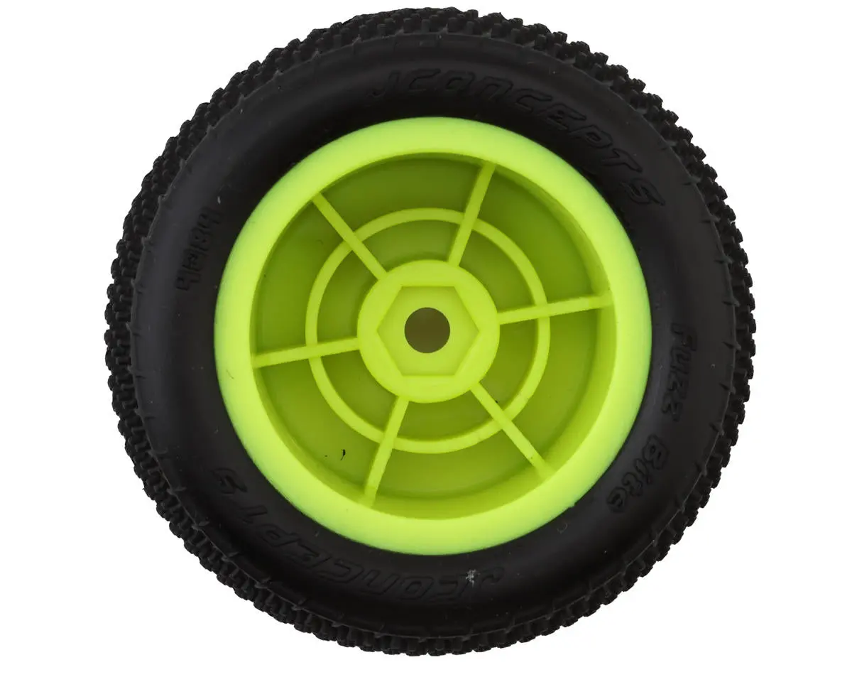Jconcepts Mini-T Fuzz Bite Pre-Mounted Rear Tires (Yellow) (2) (Pink) 2
