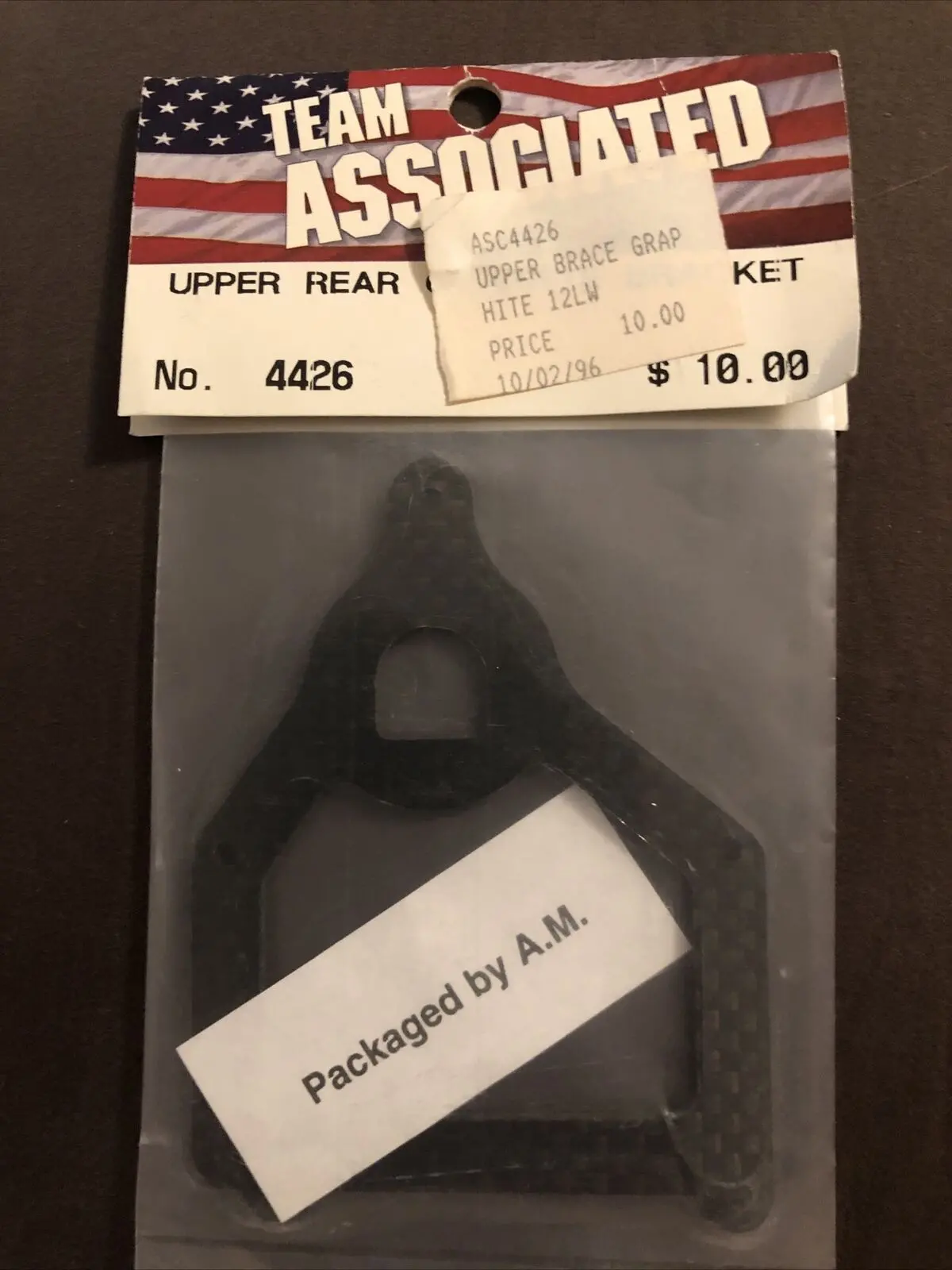 Team Associated # 4426 Upper Rear Graphite Bracket 1