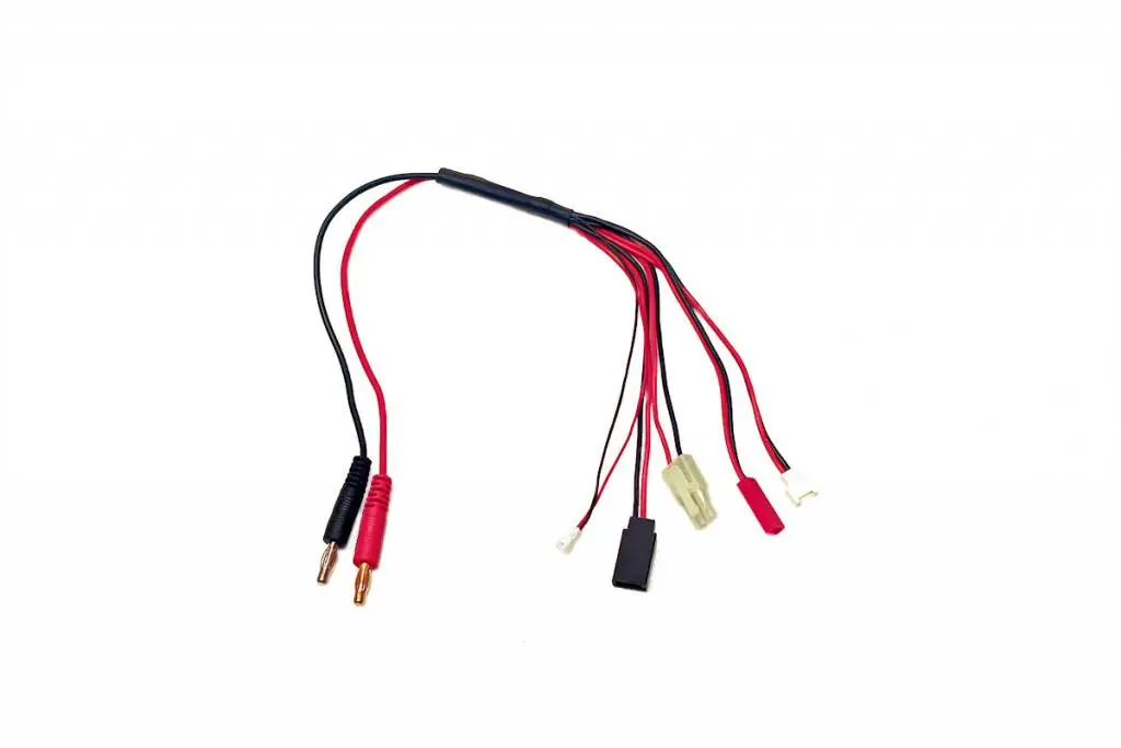 Racers Edge 5-Function Mini/Micro Charge Adapter To Male 4Mm Bullets-300Mm 1