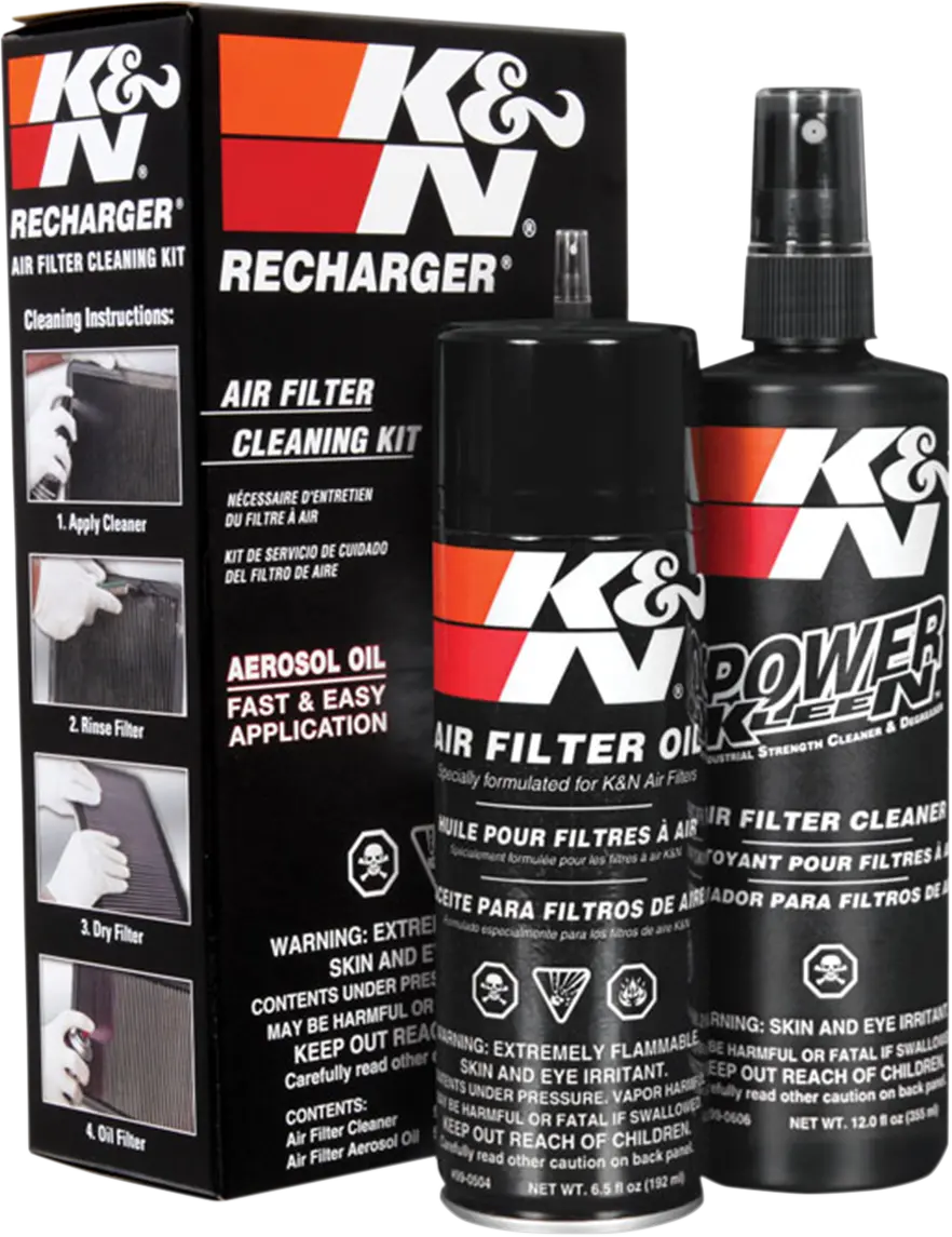 K&N 99-5000 Air Filter Care Service Kit Aerosol Universal Atv, Utv & Motorcycles 1