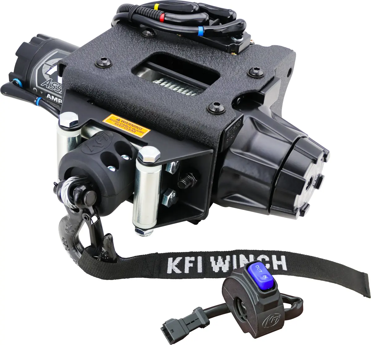 Kfi Kfi Assault Winch Kit Amp-25-R2 With Mini Rocker Switch For Polaris Amp-25-R2 1