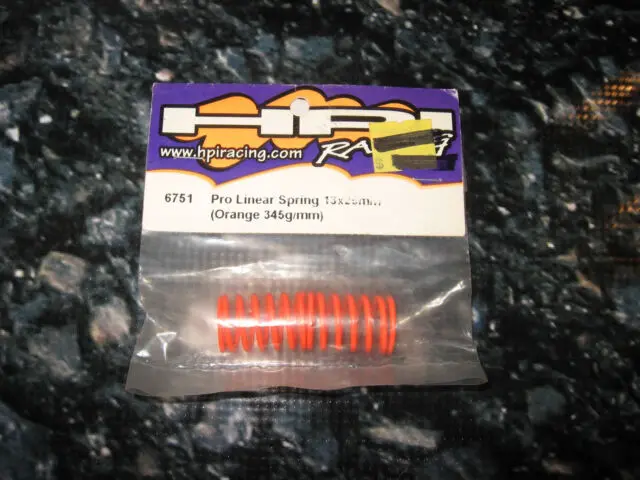 Hpi Racing # 6751 Pro Linear Spring 13X25mm (Orange 345G/Mm). For Nitro 3 Evo Sprint 2 1