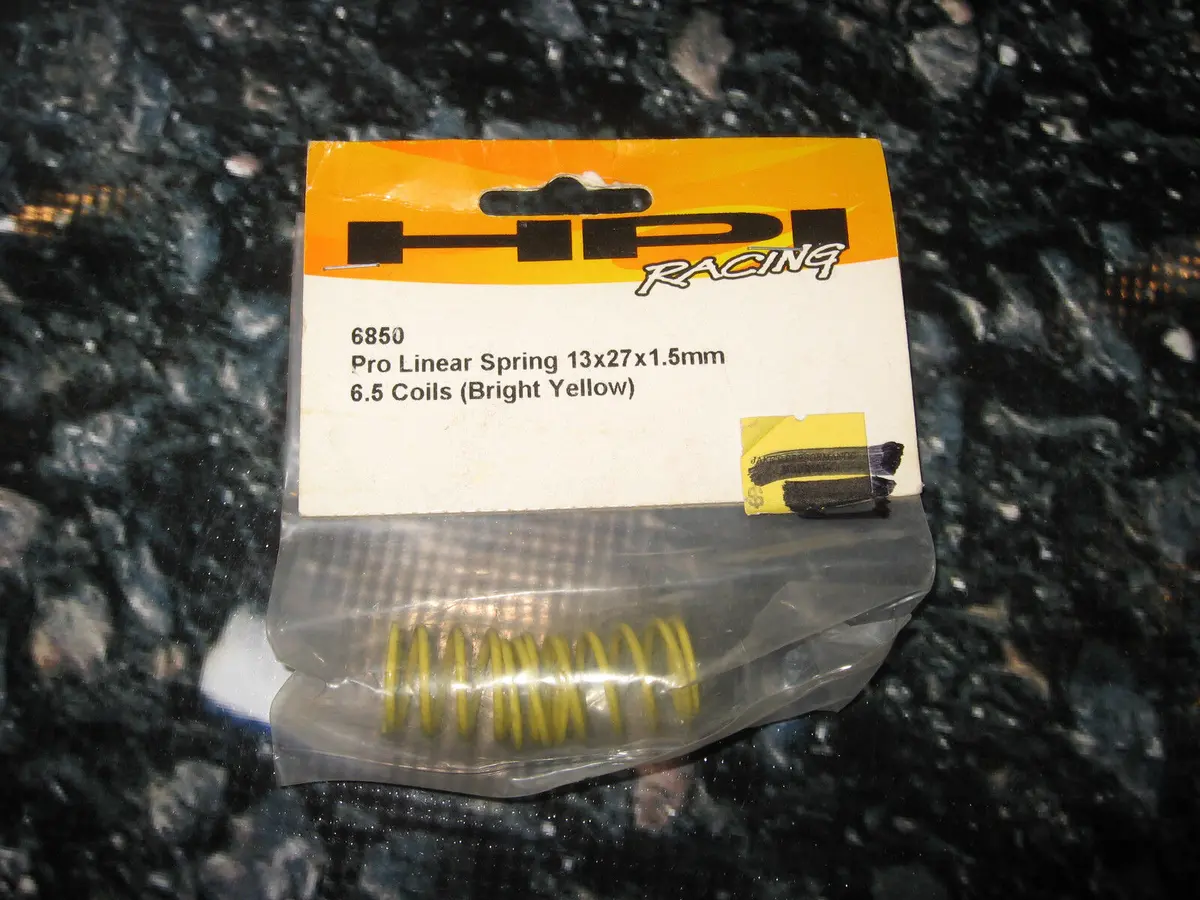 Hpi Racing # 6850 Rc Pro Yellow Sedan Springs (2) 1