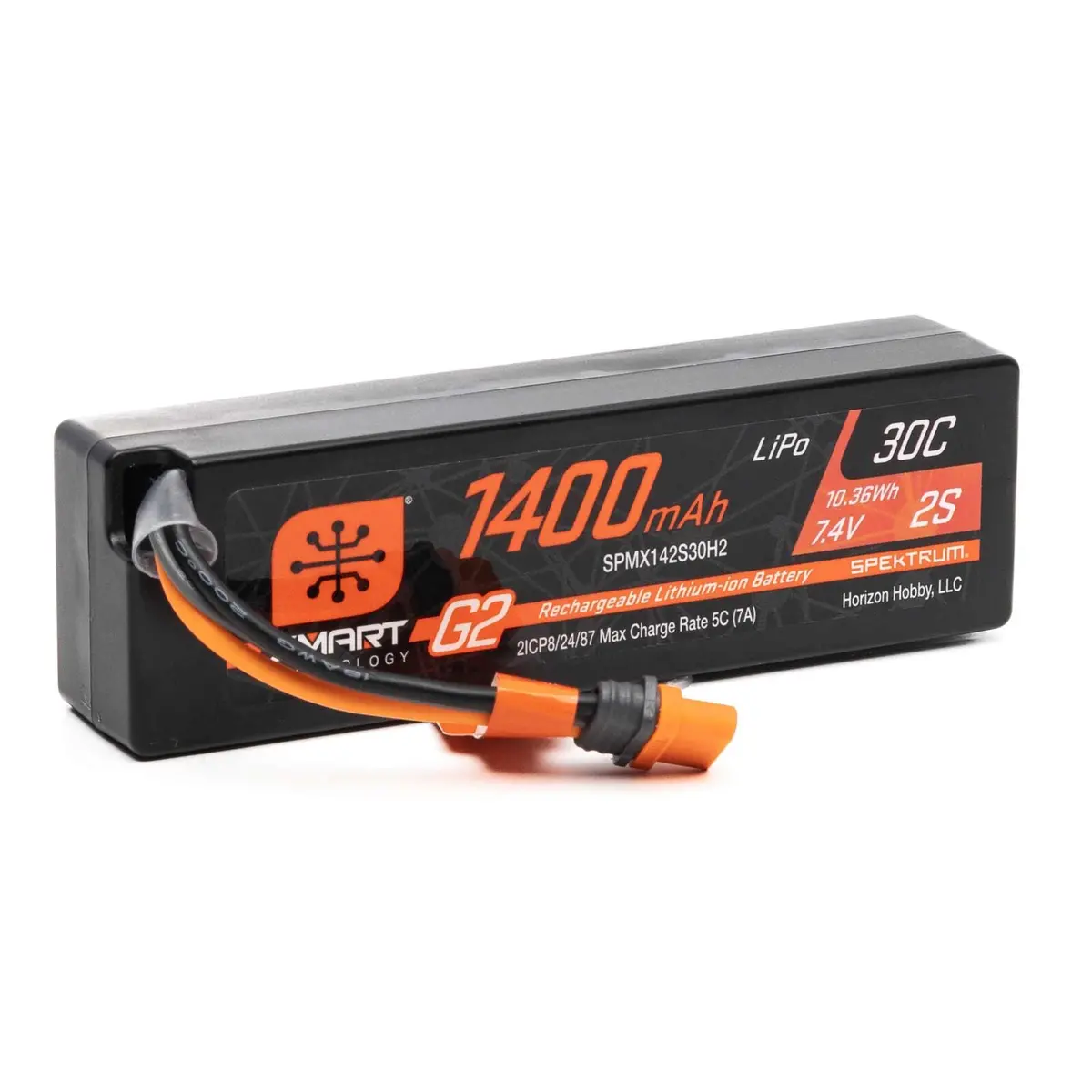 Spektrum 7.4V 1400Mah 2S 30C Smart G2 Lipo Battery: Ic2 Connector 1