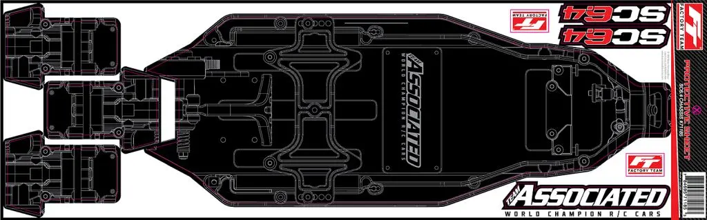 Team Associated Rc10sc6.4 Ft Chassis Protective Sheet, Printed 1