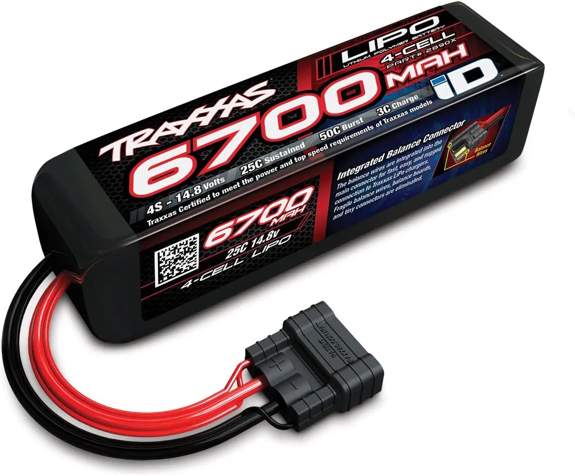 Traxxas 2890X 6700 Mah 14.8V 4 Cell 25C Lipo Battery Vehicle - Tra2890x 1
