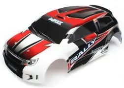 Body, Latrax® 1/18 Rally, Red (Painted)/ Decals 1