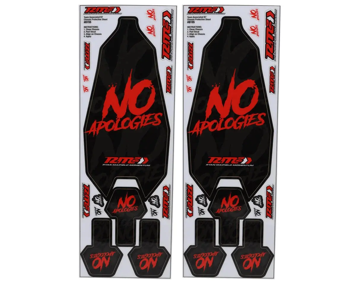 Jconcepts Rc10b7 Rm2 "No Apologies" Precut Chassis Protective Sheet (2) 1