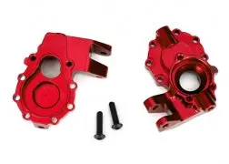 Portal Housings, Inner (Front), 6061-T6 Aluminum (Red-Anodized) (2)/ 3X12 Bcs (2) 1