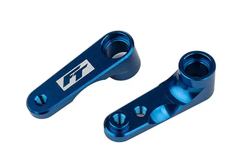 Factory Team Rc10b6.4 Ft Steering Bell Cranks, Blue Aluminum 1