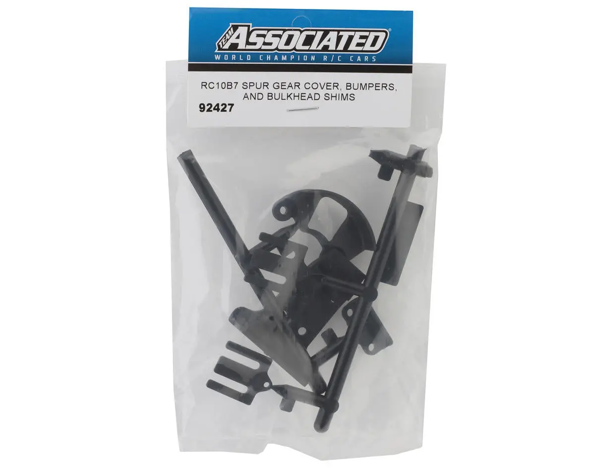 Team Associated Rc10b7 Spur Gear Cover, Bumpers & Bulkhead Shims Set 1