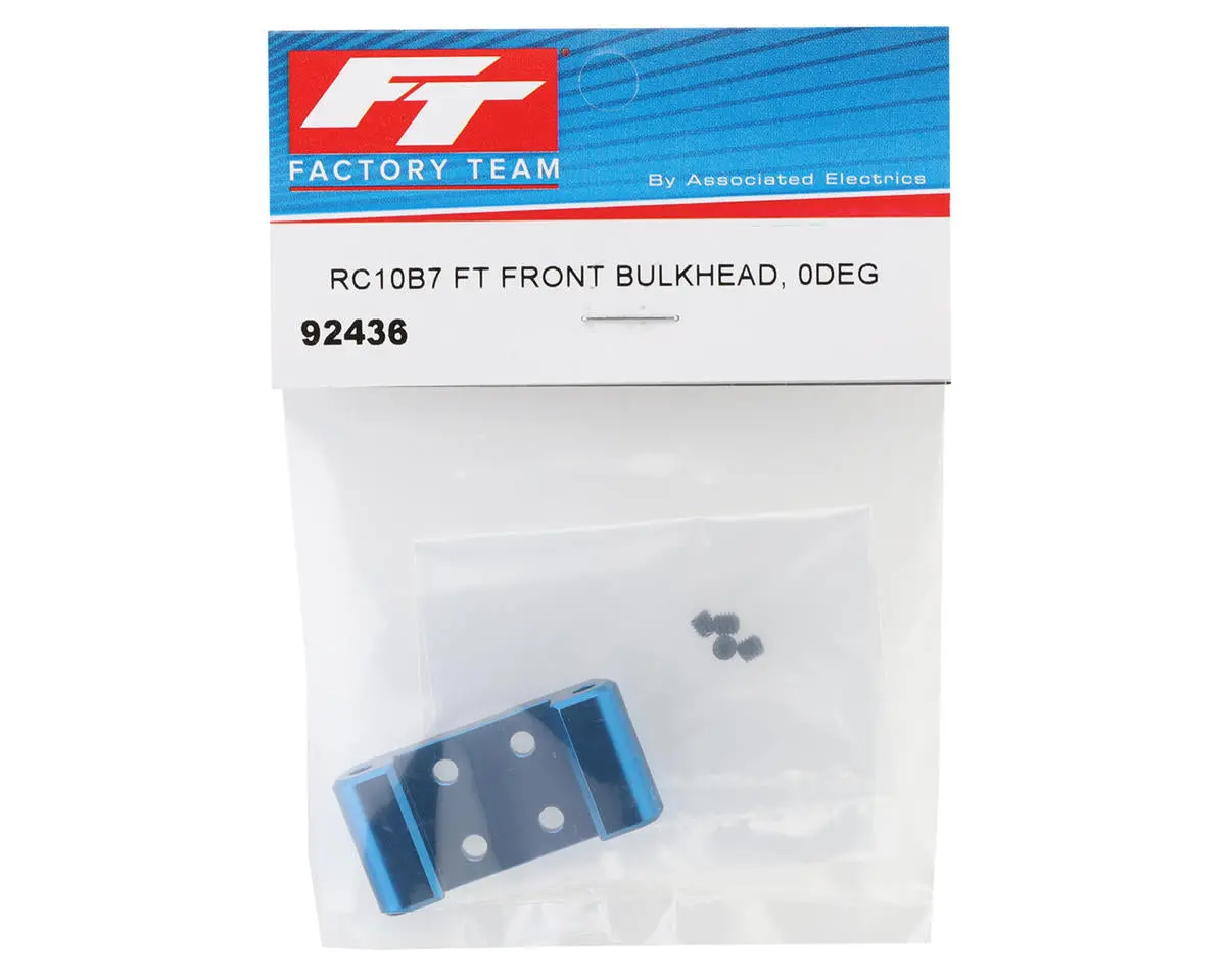 Team Associated Rc10b7 Factory Team Aluminum Front Bulkhead (0 Deg) 1