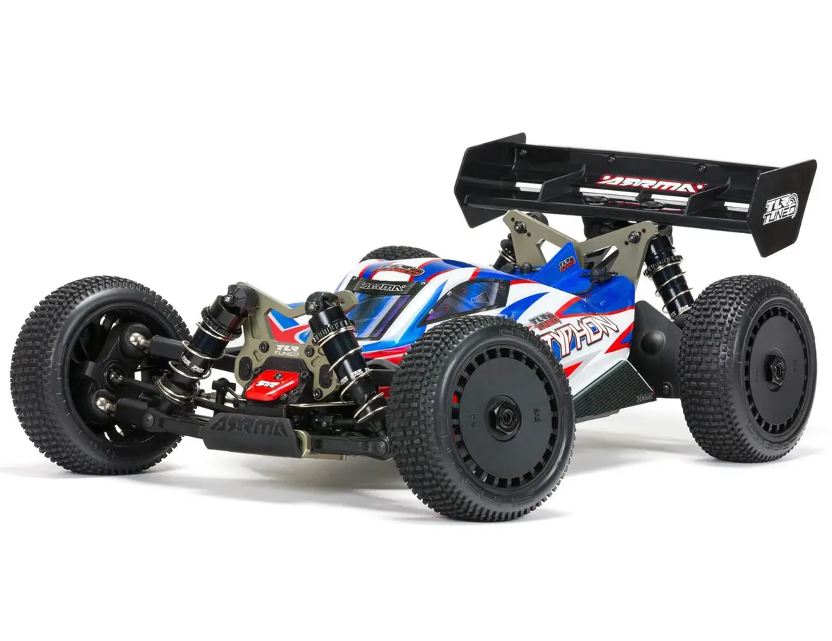 1/8 Tlr Tuned Typhon 6S 4Wd Blx Buggy Rtr, Red/Blue -  Ara8406 1