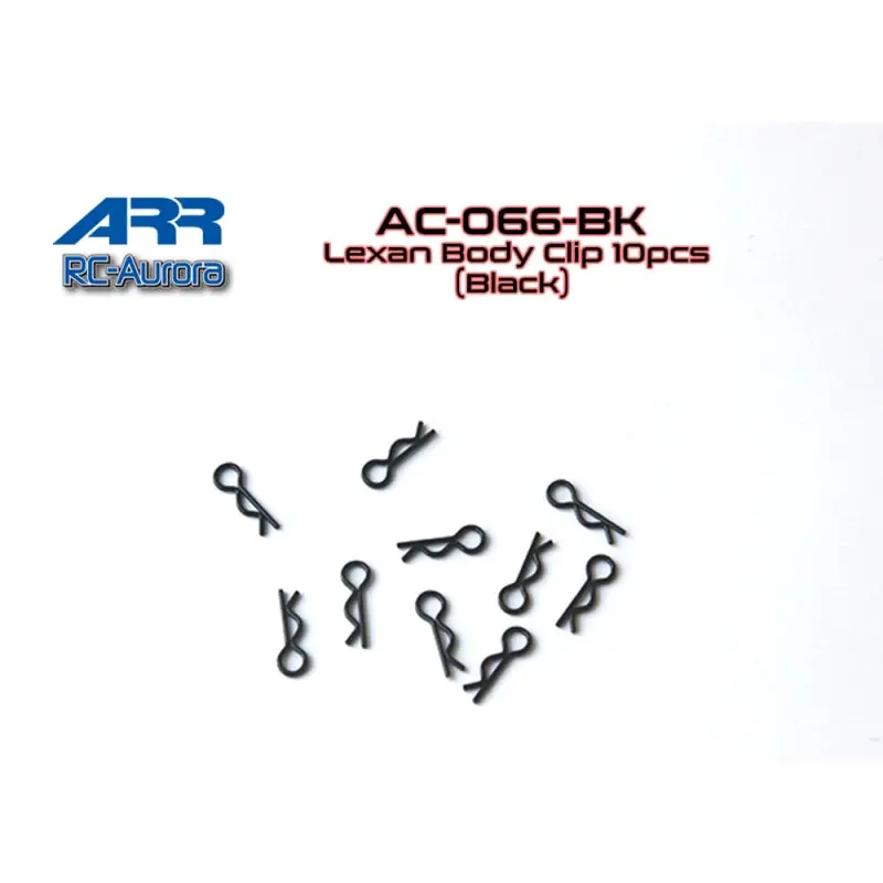 Rc-Aurora Arr Lexan Body Clip 10Pcs (Black) Ac-066-Bk 1