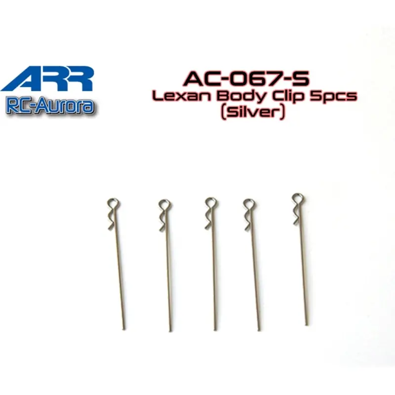Rc-Aurora Arr Mini-Z Lexan Body Clip 5Pcs (Silver) #Ac-067-S 1