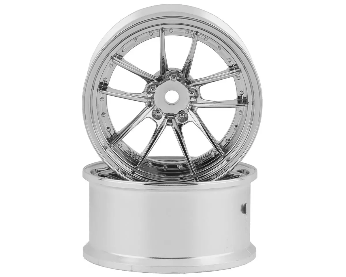 Rc Art Ssr Reiner Type 10S 5-Split Spoke Drift Wheels Matte Silver 2 (6Mm Offset W/12Mm Hex - Rca-Art-Ww-0306Ms 1