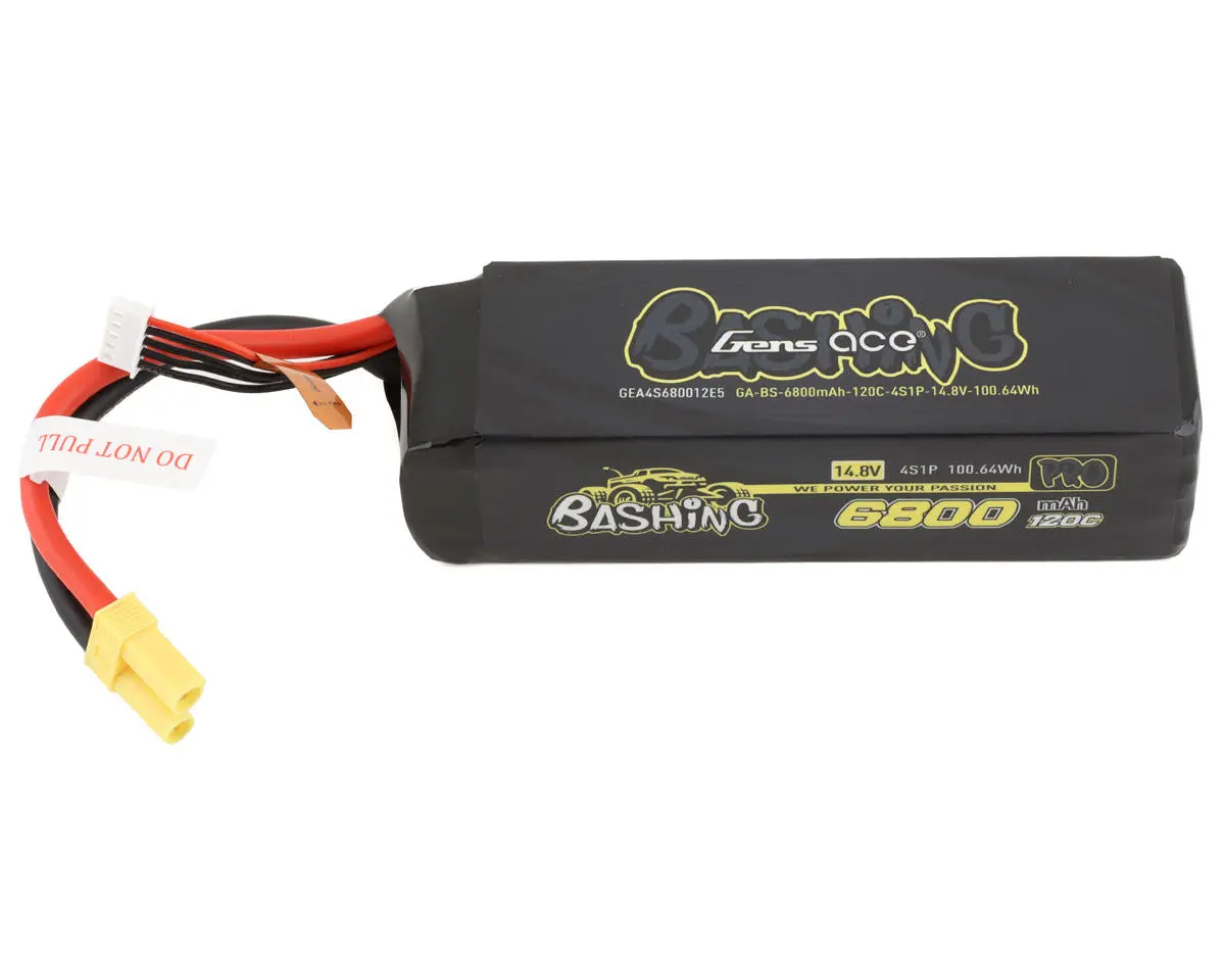 Gens Ace 4S Bashing Pro Lipo Battery Pack 120C 14.8V/6800Mah W/Ec5 Connector - Gea4s680012e5 1
