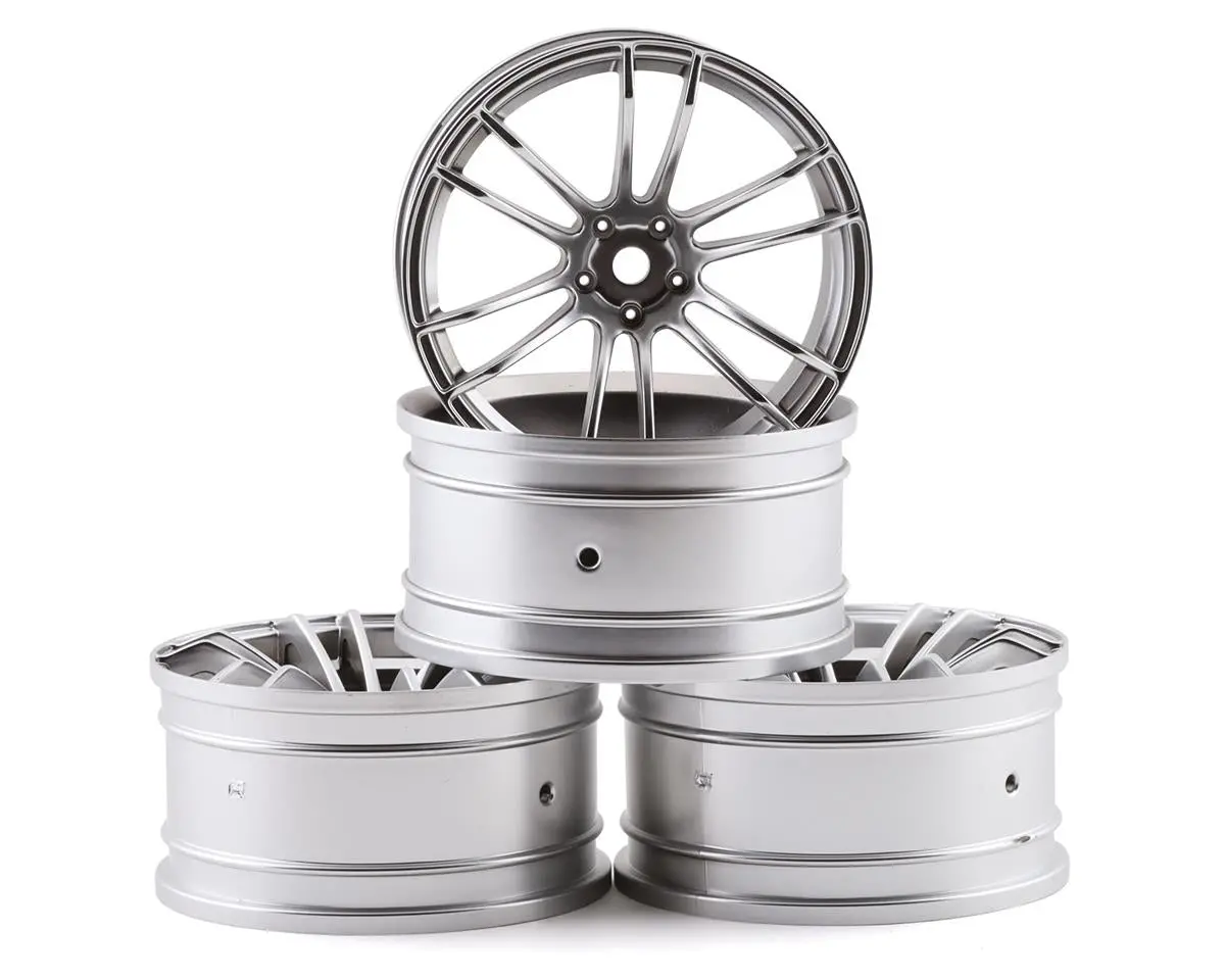 Mst Tsp Wheel Set Flat Silver 4 5Mm Offset W/12Mm Hex - Mxs-832063Fs 1