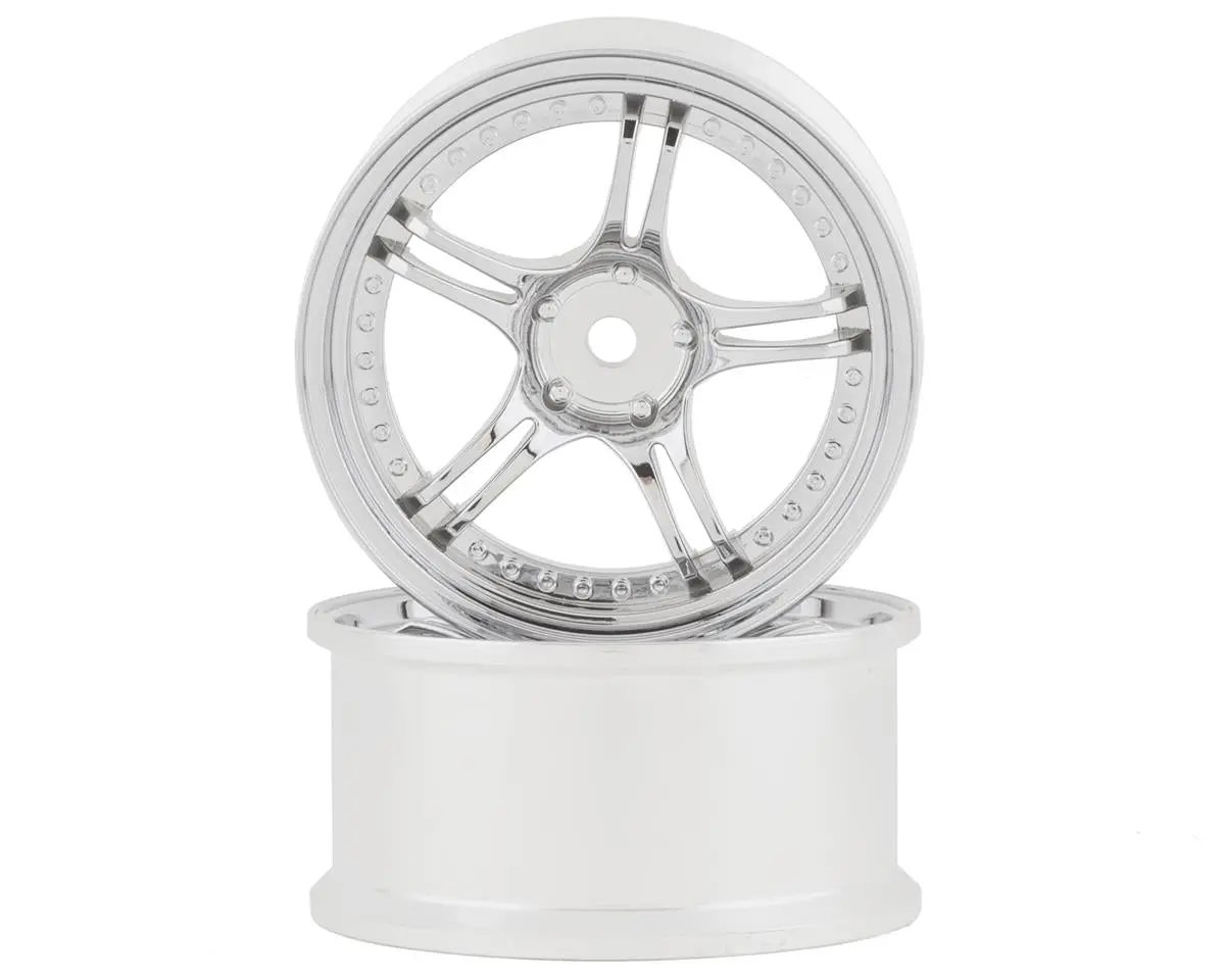 Rc Art Ssr Professor Spx 5-Split Spoke Drift Wheels Matte Silver 2 Deep Face 8Mm Offset W/12Mm Hex - Rca-Art-Ww-0108Ms 1