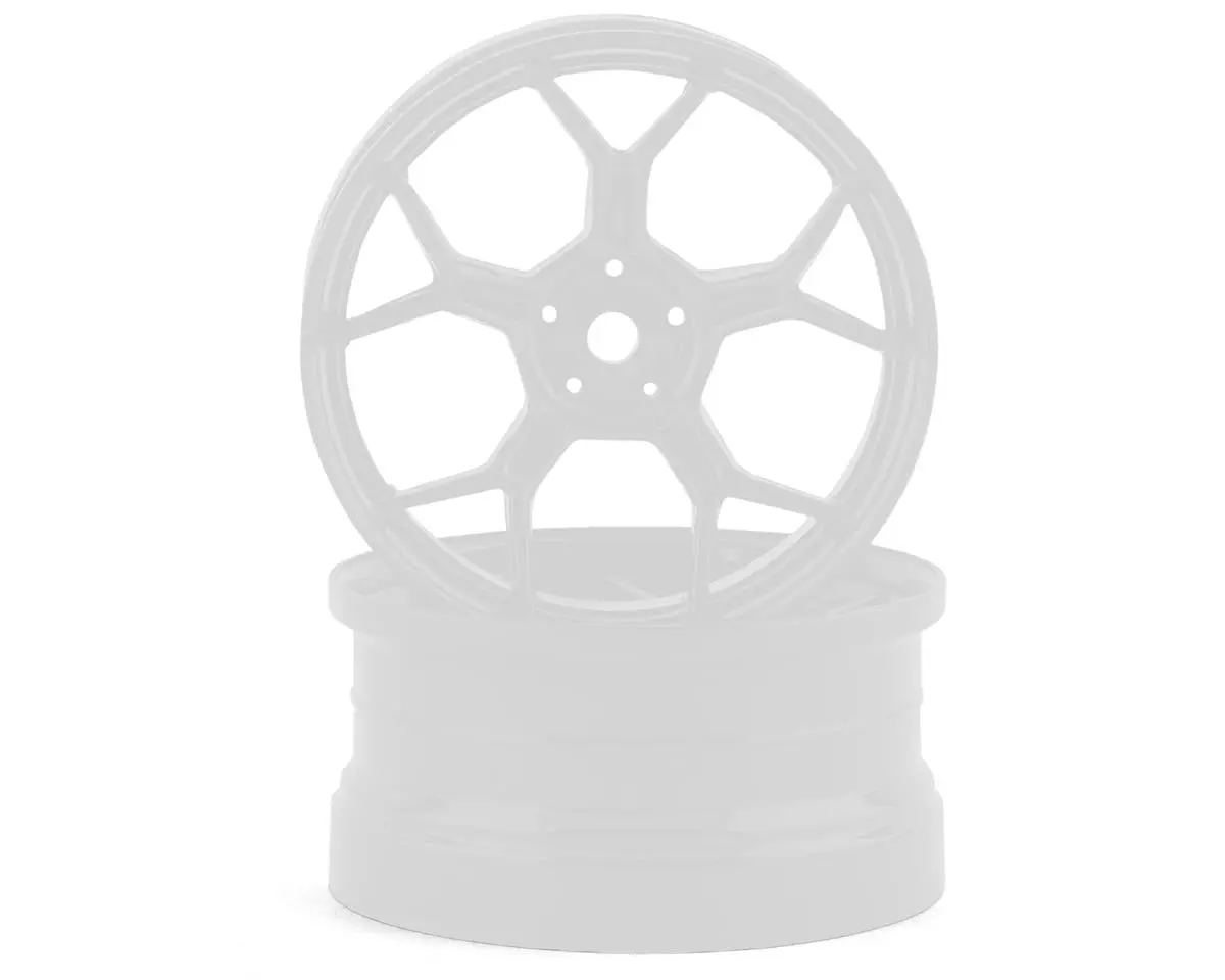 Ds Racing Feathery Split Spoke Drift Rim White Hi Gloss 2 6Mm Offset W/12Mm Hex - Dsc-Df-001 1