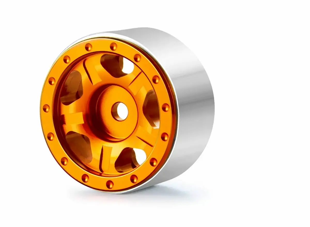 Axial Scx24 Aluminum Beadlock Rims 5 Spoke Orange - Trc-115 1