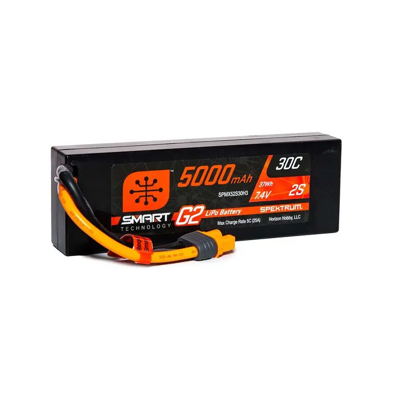 7.4V 5000Mah 2S 30C Smart Lipo G2 Hard Case Ic3 - Spmx52s30h3 1