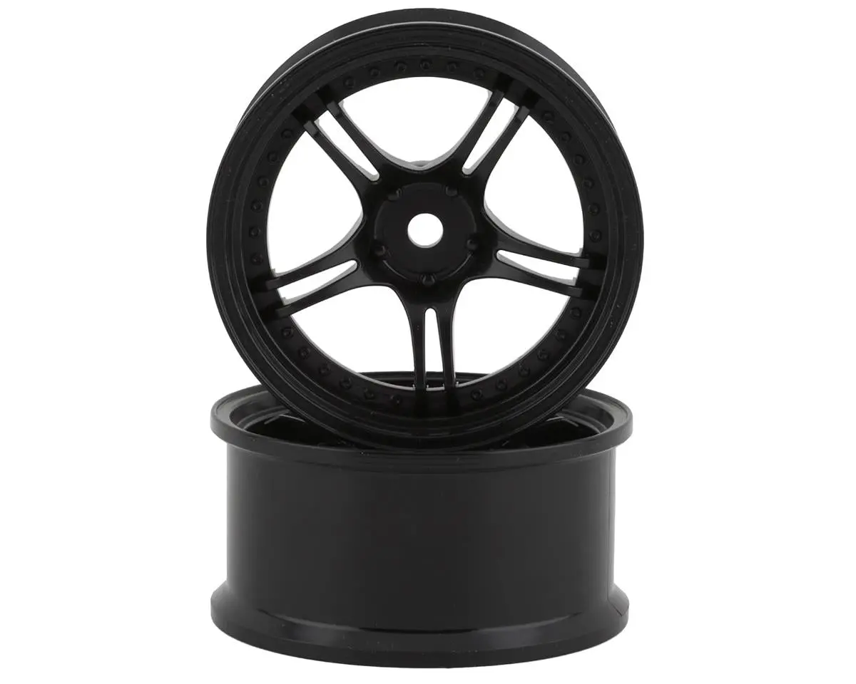Rc Art Ssr Professor Spx 5-Split Spoke Drift Wheels (Black) (2) (6Mm Offset) W/12Mm Hex - Rca-Art-Ww-0106Bk 1
