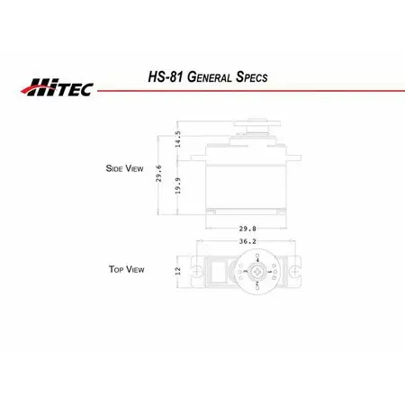 Hrc31081s Hs-81 Standard Micro Analog Servo 1