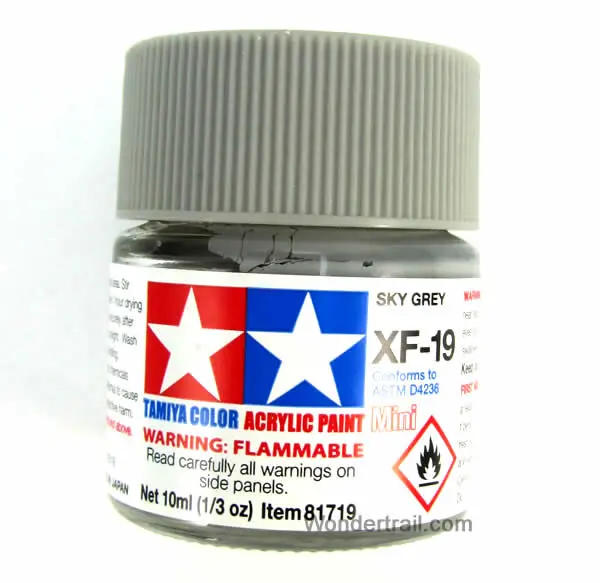 Tam81719 Mini Xf-19 Flat Sky Gray Acrylic 10Ml (1/3Oz) Bottle Hobby Paint Tamiya 1