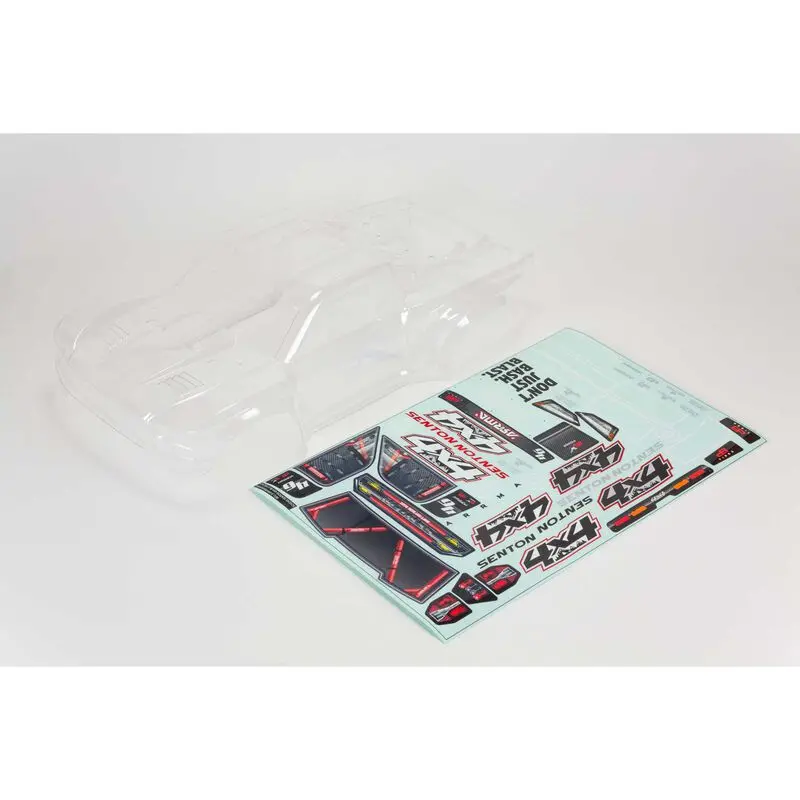 1/10 Clear Body With Decals And Window Masks: Senton 4X4 Blx - Ara402313 1