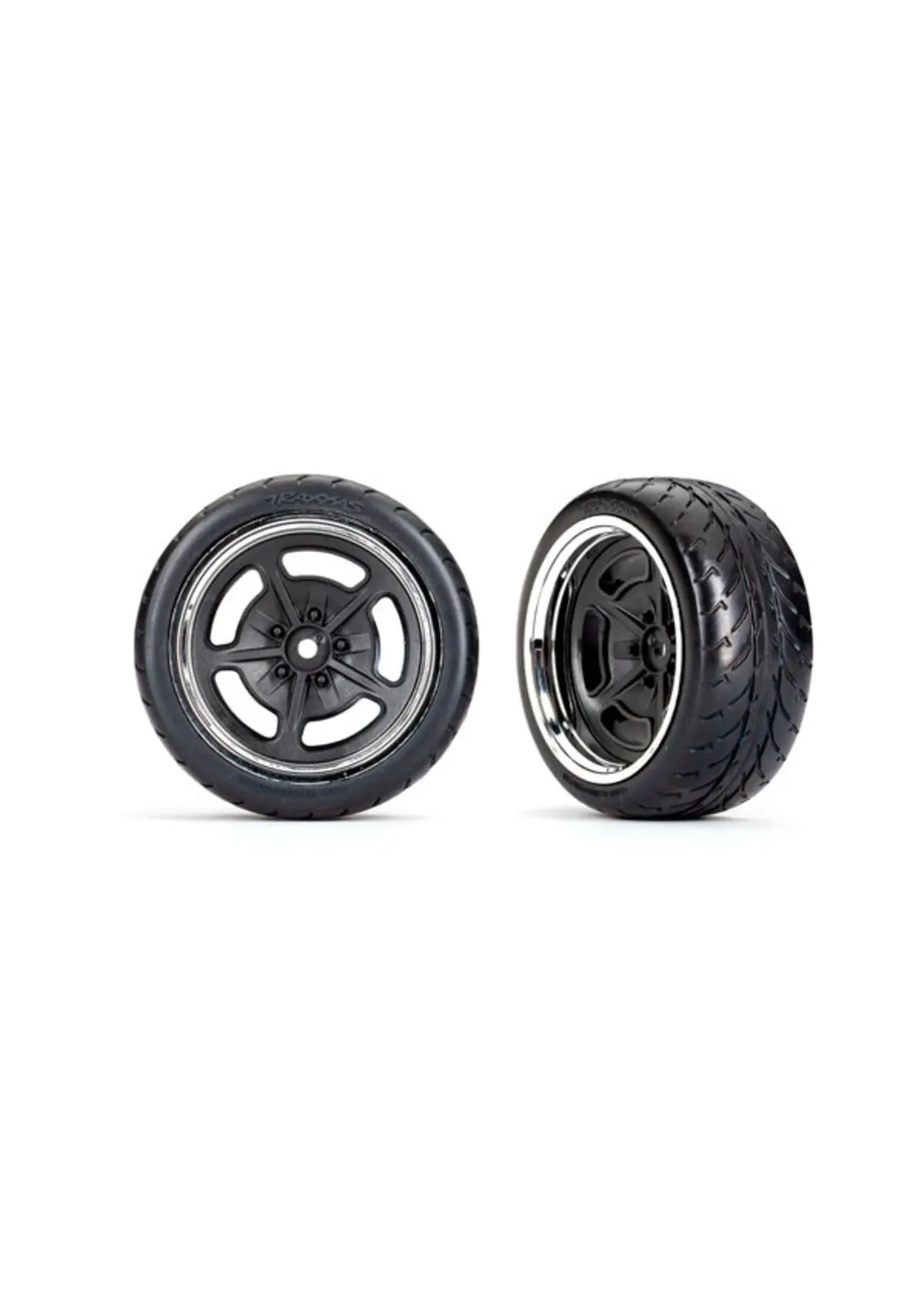 Trx9373 T&W Split Spoke Black Chrm Wheel Response Tire Rear - 9373 1
