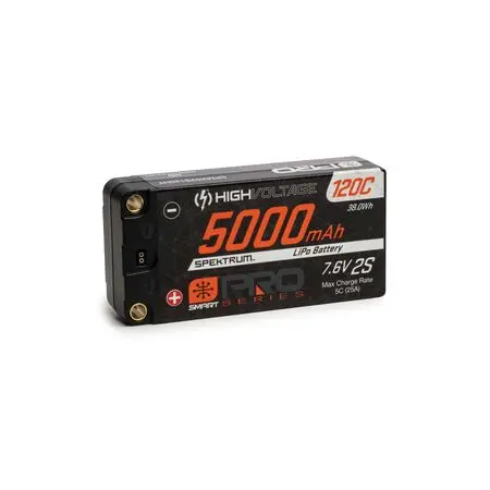 Spmx52s120ht 7.6V 5000Mah 2S 120C Smart Pro Race Shorty Hardcase Lihv Battery: Tubes, 5Mm 1