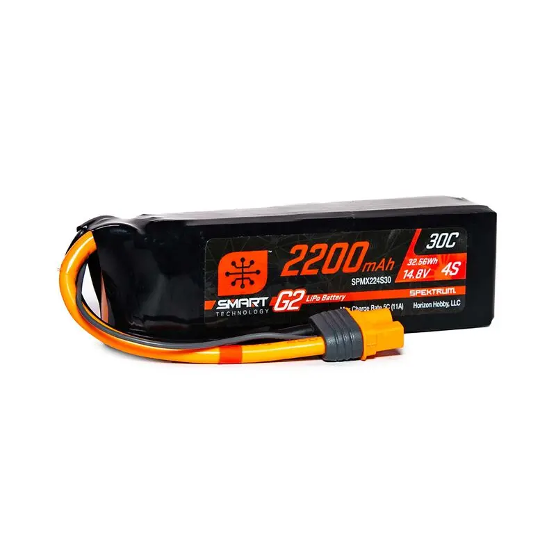 14.8V 2200Mah 4S 30C Smart G2 Lipo Battery Ic3 - Spmx224s30 1