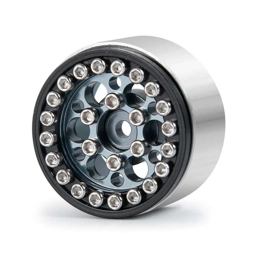 Axial Scx24 Aluminum Beadlock Rims Titanium Black - Trc-112 1