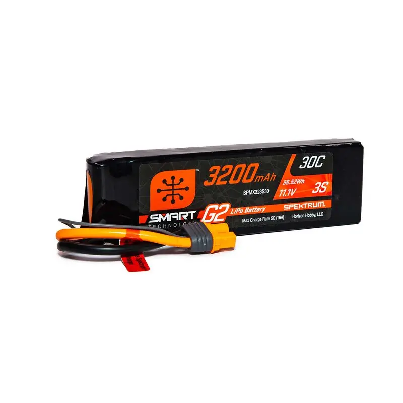 11.1V 3200Mah 3S 30C Smart G2 Lipo Battery Ic3 - Spmx323s30 1