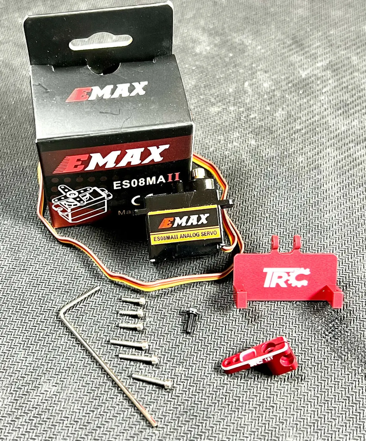 Scx24 Emax Es08maii Servo Upgrade Package Red - Trc-130 1