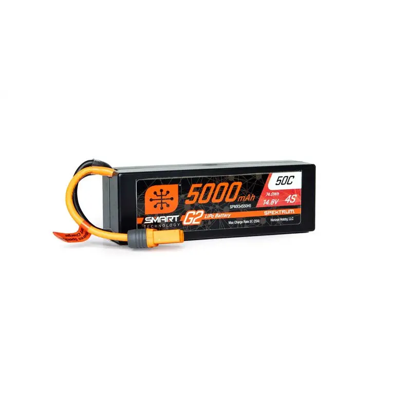 14.8V 5000Mah 4S 50C Smart G2 Hardcase Lipo Battery Ic5 - Spmx54s50h5 1