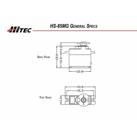 Hrc32085s Hs-85Mg Micro Analog Metal Gear Servo 1