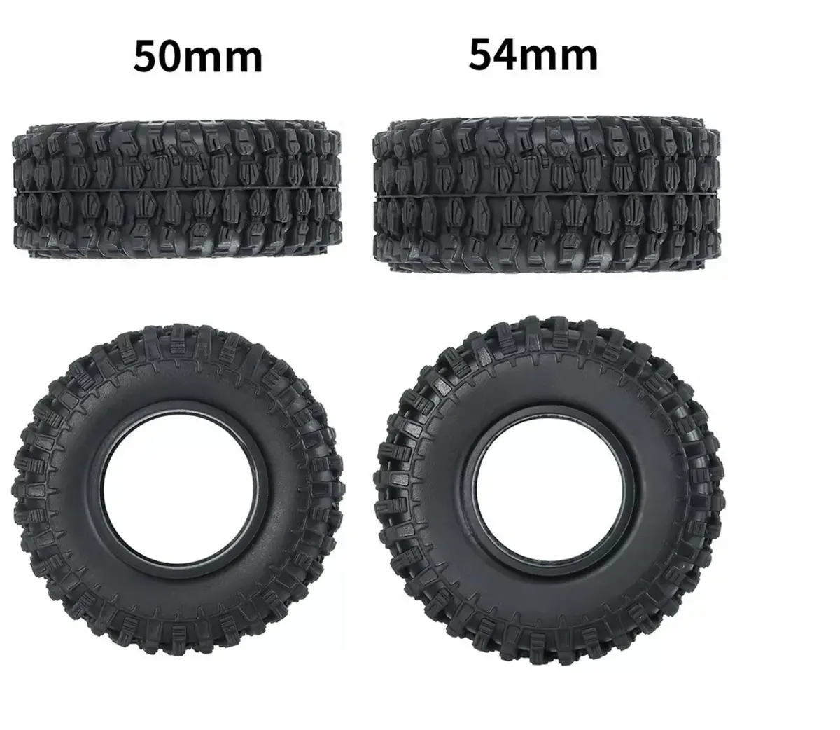 Axial Scx24 Rubber Crawler Tires 50Mm X 20Mm - Trc-117 2