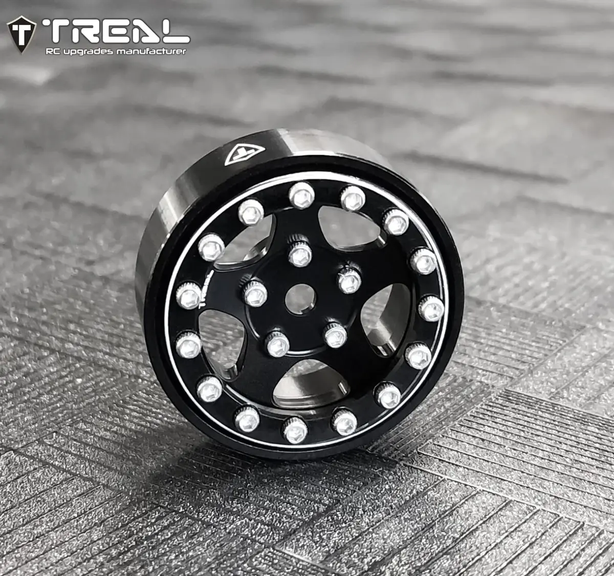 Axial Scx24 Aluminum Beadlock Rims Black - Trc-137 1