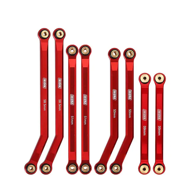 Scx24 Jeep C10 High Clearance Metal Suspension Links Red - Trc-140 1