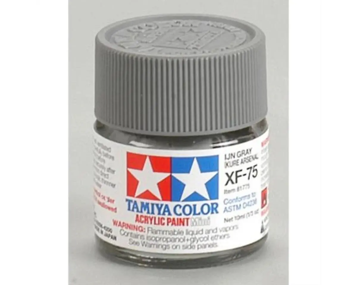 Tamiya Xf-75 Flat Ijn Grey Acrylic Paint (10Ml) - Tam81775 1
