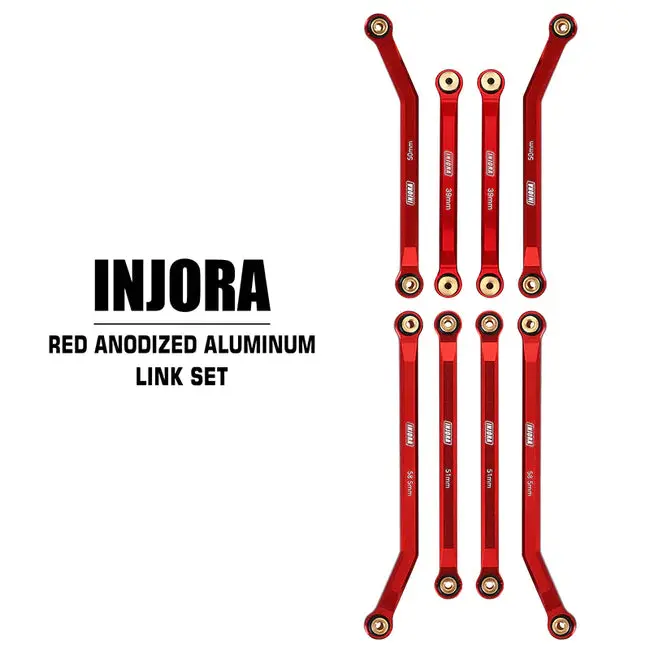 Scx24 Jeep C10 High Clearance Metal Suspension Links Red - Trc-140 2