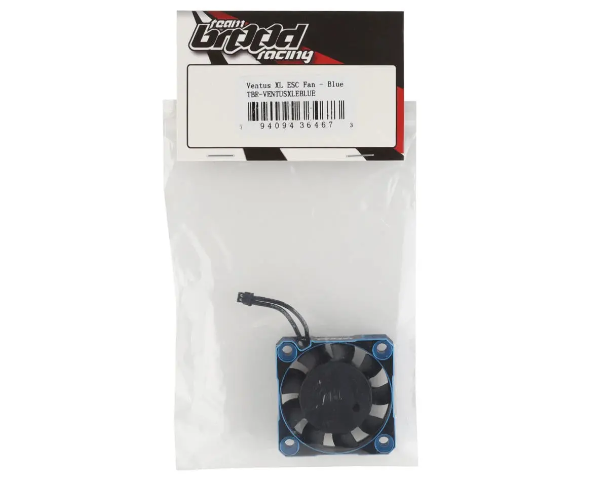 Team Brood Ventus Xl Aluminum 40Mm Esc Fan W/Micro Plug (Blue) - 2